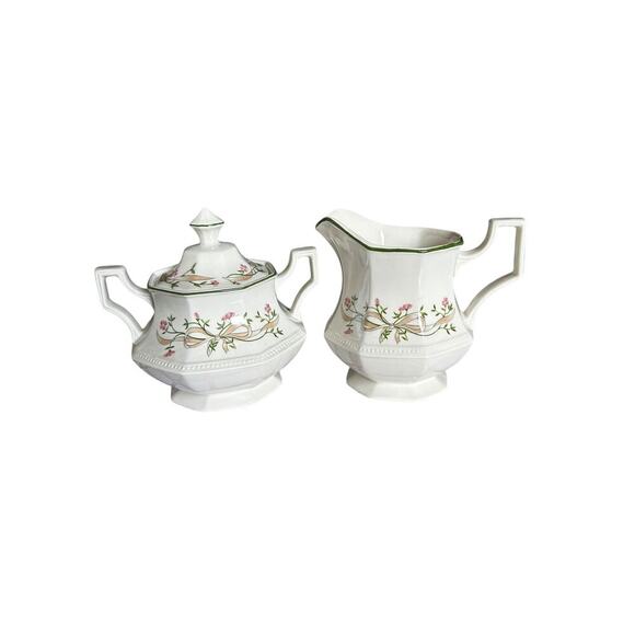 Johnson Brothers England Creamer & Sugar China Set (VINTAGE) - Picture 1 of 11
